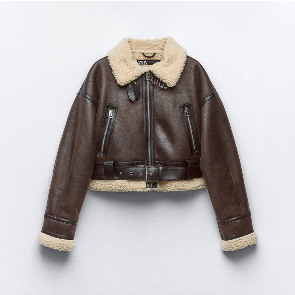 Zara shearling jacket